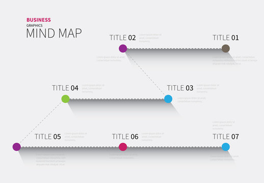 Dashed Line Mind Map Infographic Layout